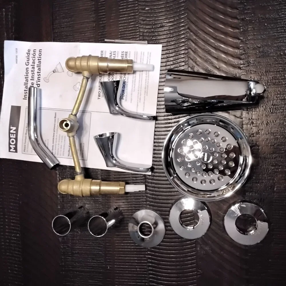 MOEN ADLER 2-HANDLE 1-SPRAY TUB AND SHOWER FAUCET IN CHROME Missing Pieces